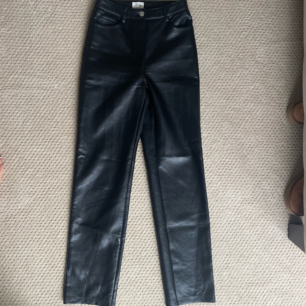 Wilfred Aritzia Black Leather Pants worn once